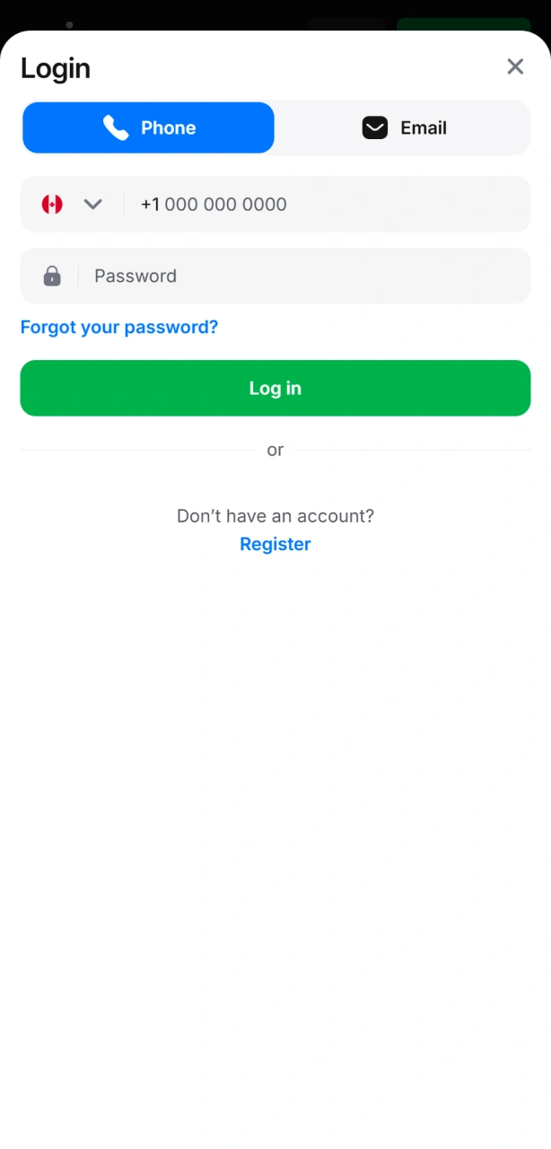 Log in to your 1win account or create a new profile to access the sportsbook.