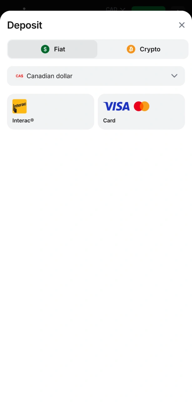 Press the Deposit button, choose your payment method, and fund your 1win account.